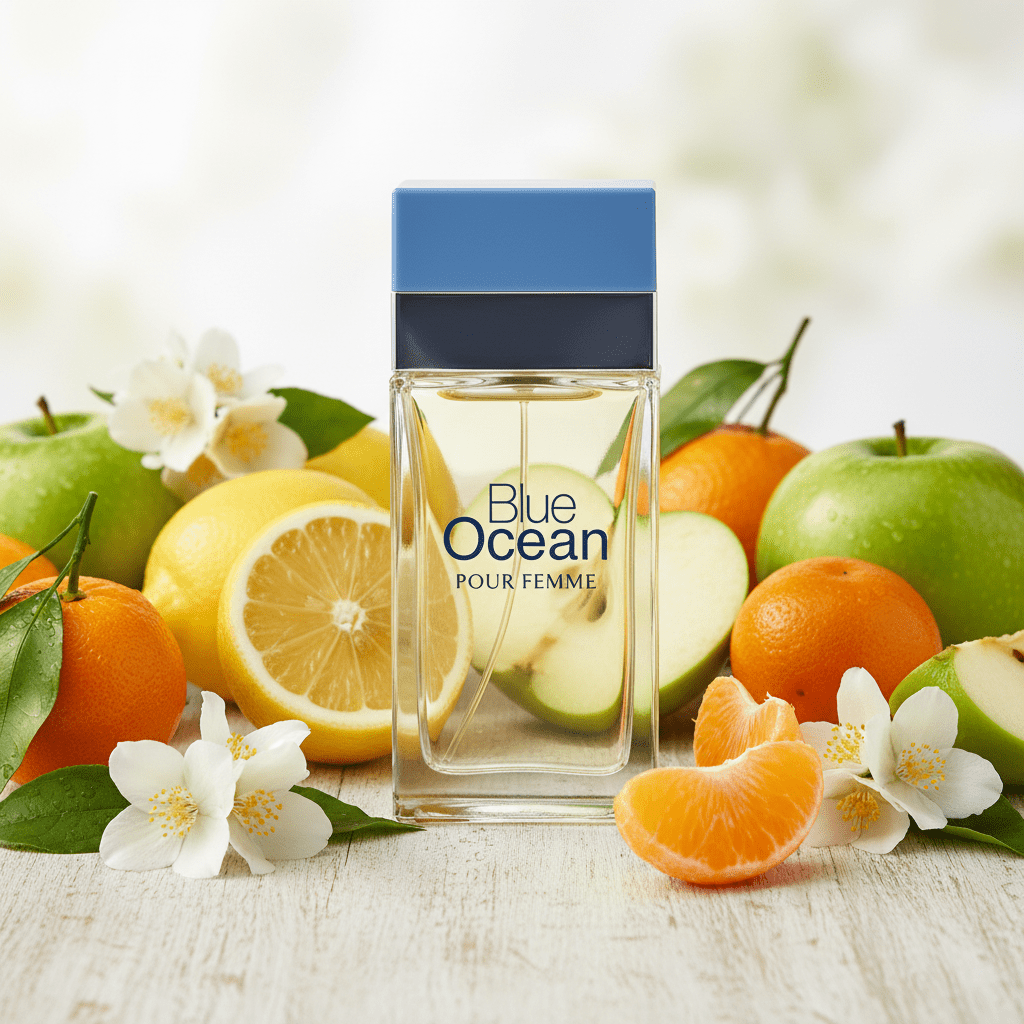 Eau De Parfum Blue Ocean Pour Femme 100ML - Ideal Para El Verano, Fragancia Fresca