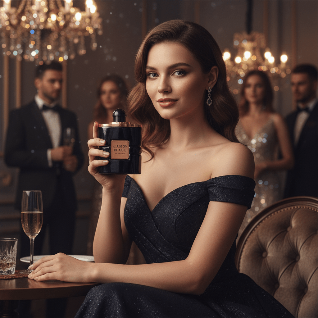 Eau De Parfum Illusion Black Pour Femme 100ML - Ideal Para Noches Especiales