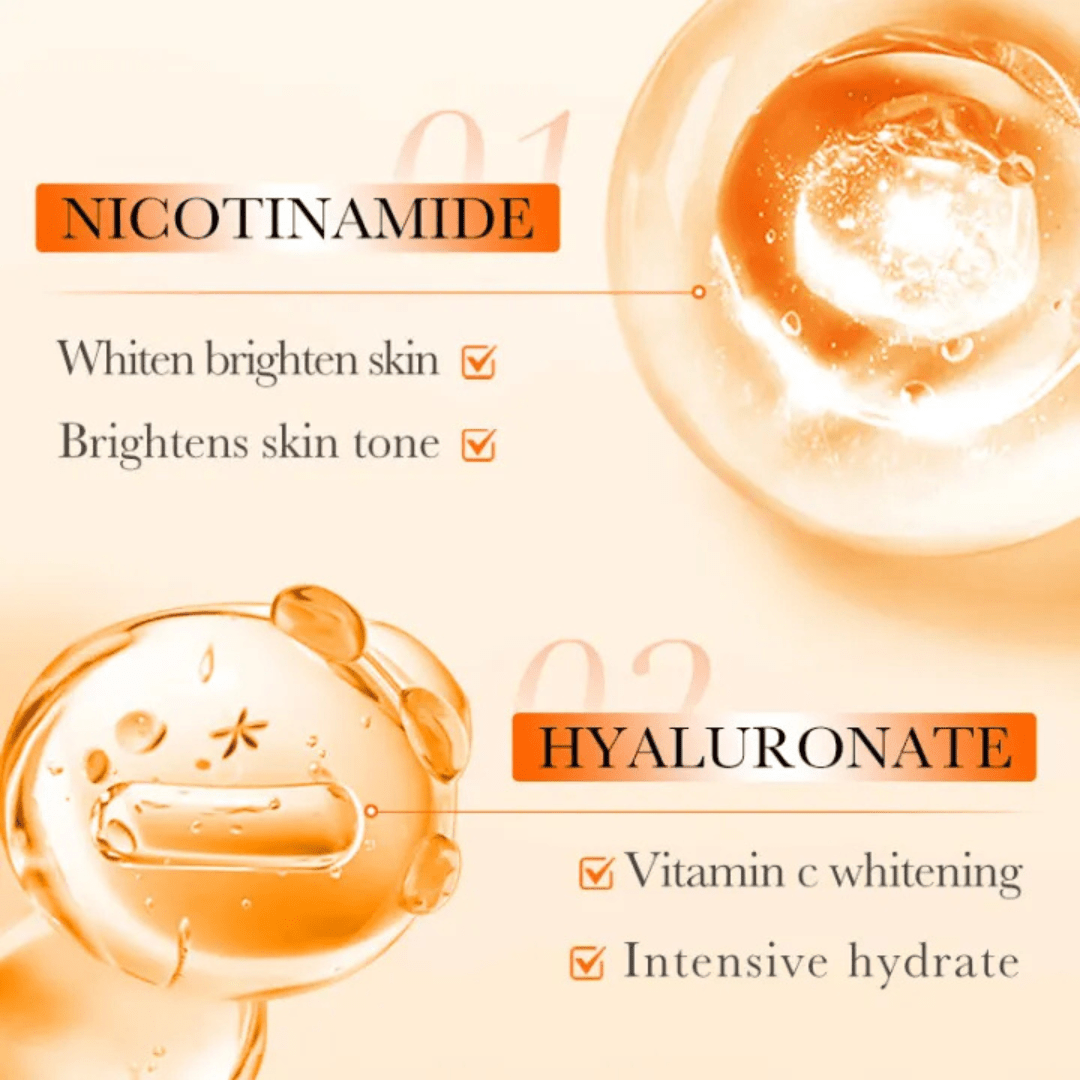 Loción Facial Iluminadora 5 en 1 con Vitamina C+ Activa y Niacinamida | Hidratante, Antimanchas, Antioxidante, Reparadora y Blanqueadora | Piel Radiante y Suave 100ml